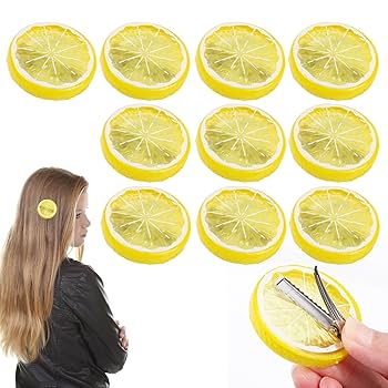 オーダーメイド商品♡ぷっくりレモン♡ベビーヘアクリップ レモンとオレンジのベビーヘアクリップ | yukotto's STORE